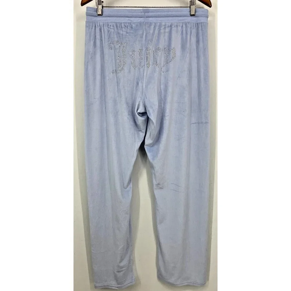 Juicy Sleep Set Women Size Large L Velour Short Sleeve Winter Frost JC9483U New - Picture 6 of 11